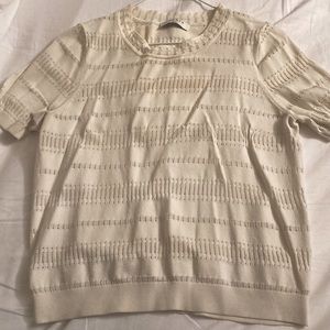 sandro paris white two-piece dress set